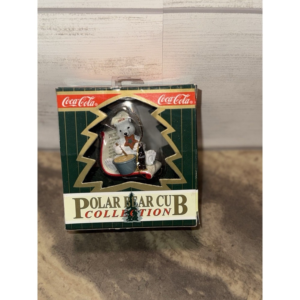 Coca-Cola Polar Bear Cub Collection‎ Ornament Recipes And Baking Vintage